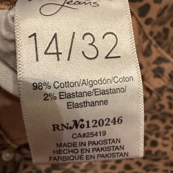 Leopard print size 14 denim skirt - Picture 5 of 6